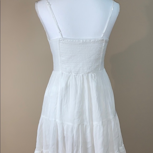 White Ruffle Mini Dress - Picture 5 of 5